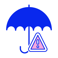Umbrella with Warning Umbrella with Warning